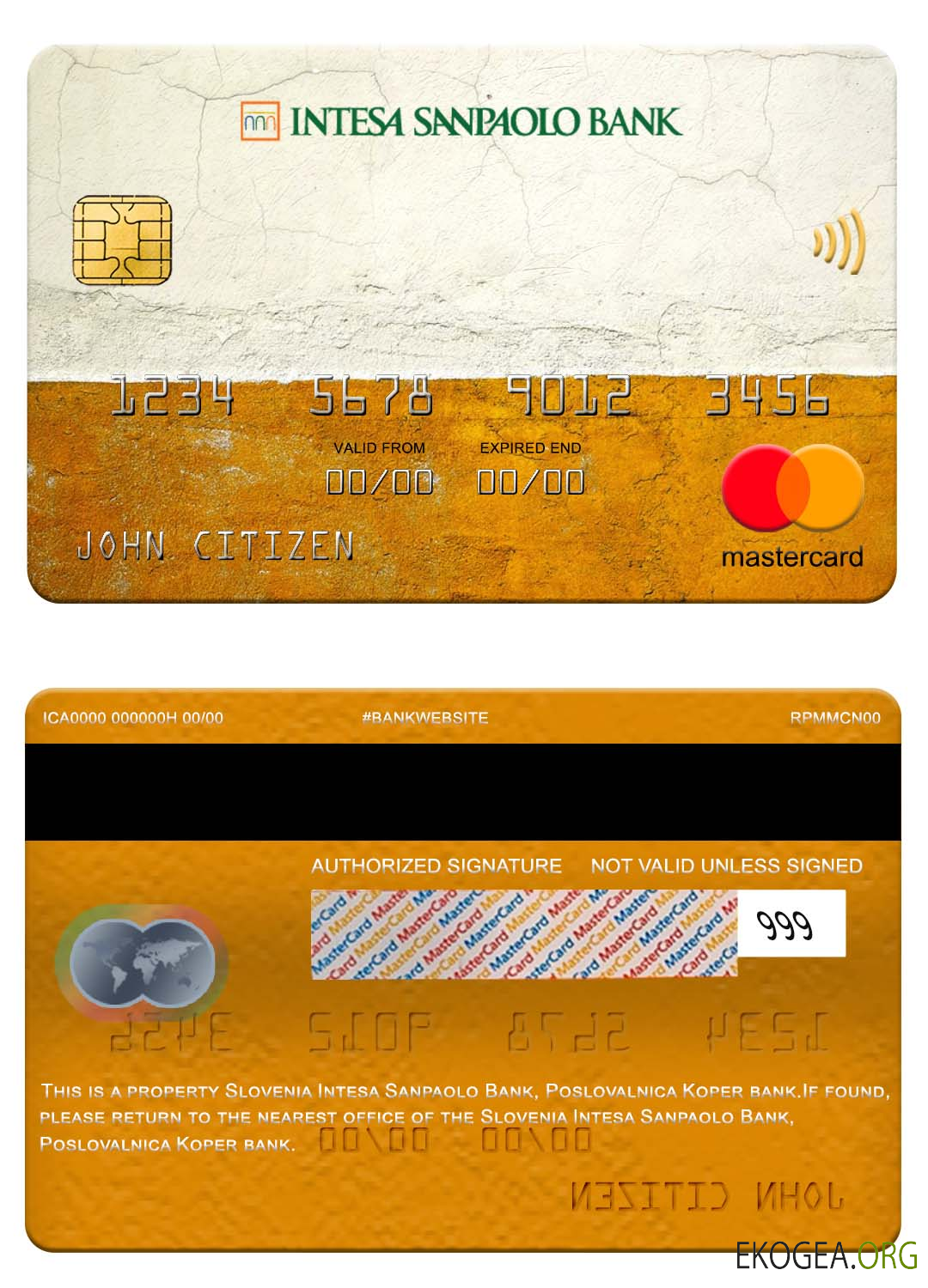 Slovénie Intesa Sanpaolo Bank, Poslovalnica Koper bank mastercard